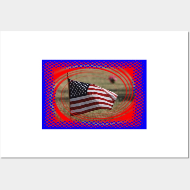 Colorful US Flag on Memorial Day Wall Art by ROBERTDBROZEK